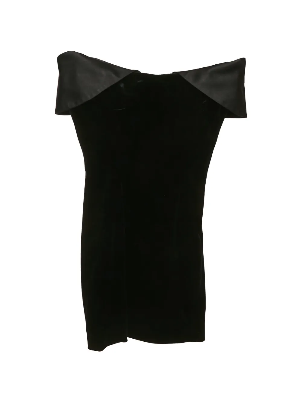 Mugler Vintage velvet strapless mini dress - Nero