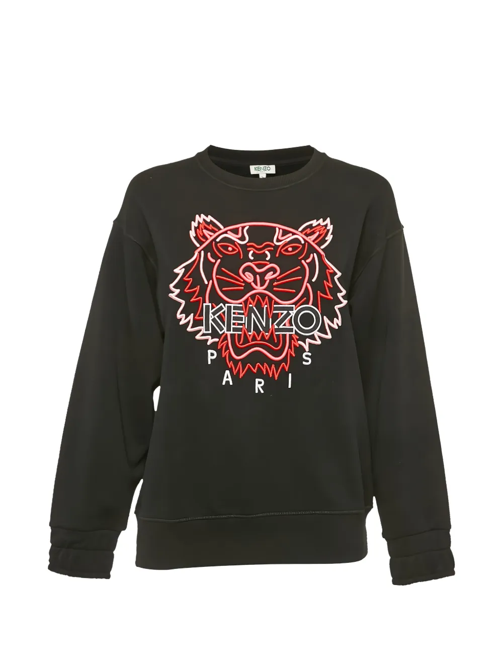 Kenzo Pre-Owned crew-neck tiger-detail sweatshirt - Nero