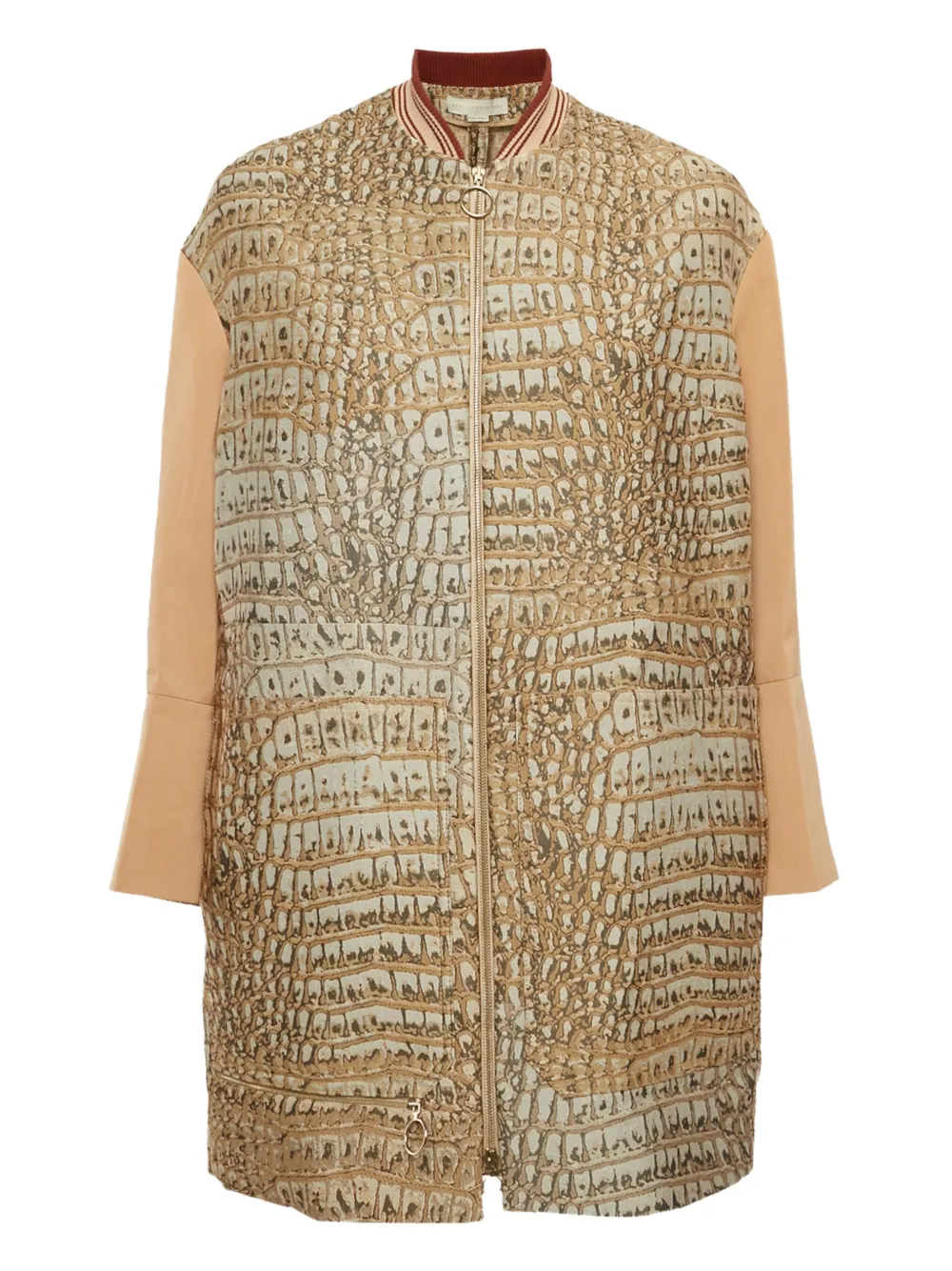 Stella McCartney Pre-Owned chamarra en jacquard con cierre | marrón | Image 1