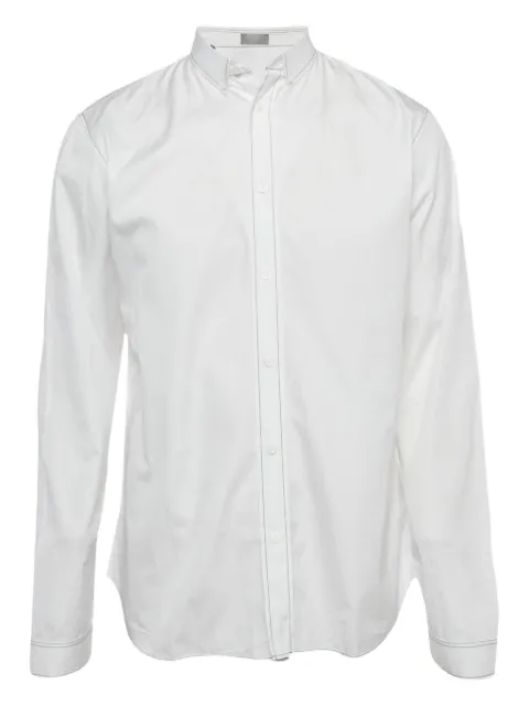 Christian Dior Pre-Owned contrast-stitch cotton shirt