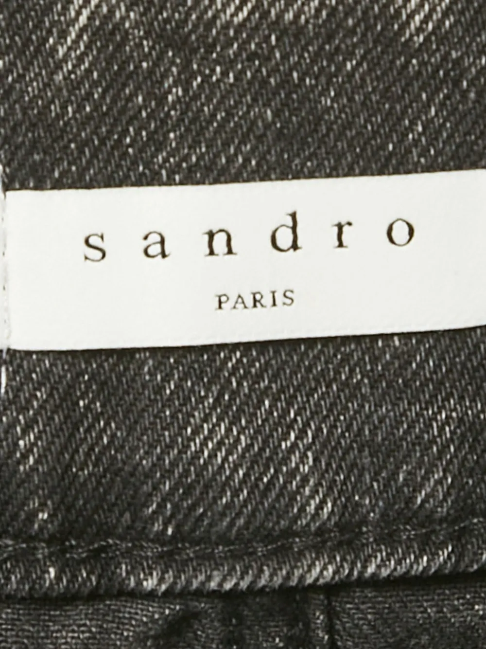 SANDRO Pre-owned Studded Denim Midi Skirt In Gray