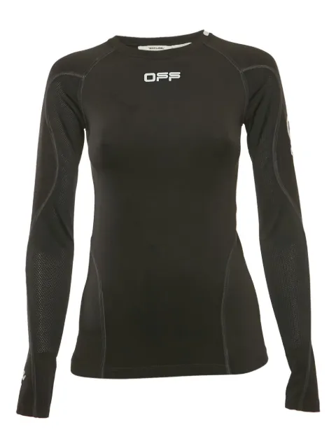 Off-White Pre-Owned top manga larga con motivo de flecha