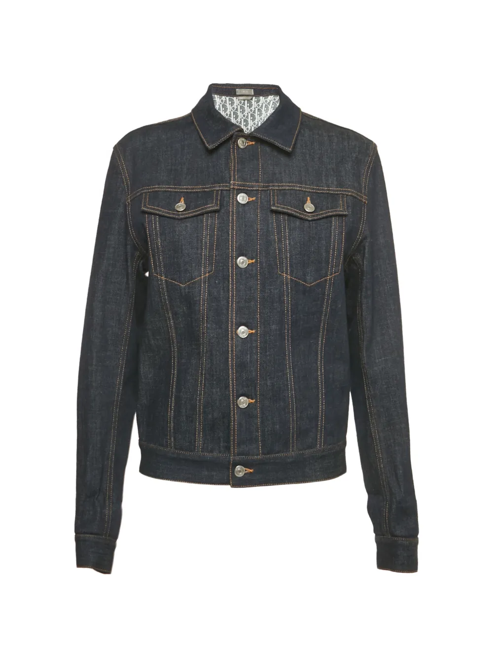 Christian Dior Pre-Owned raw dark denim jacket - Blu