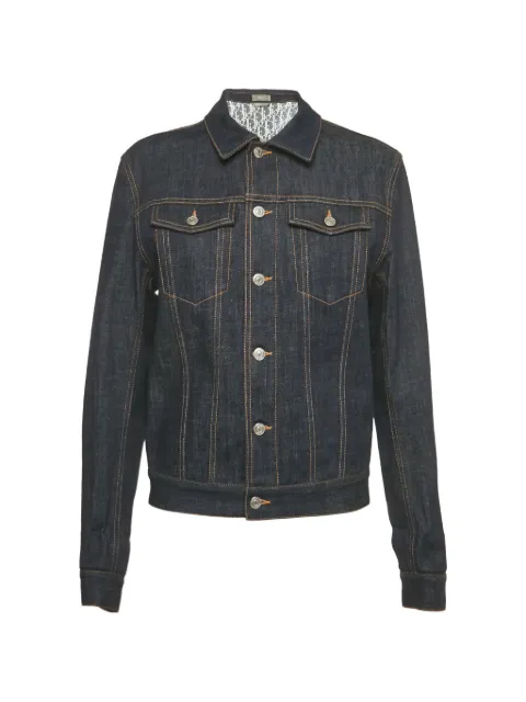 Christian Dior Pre-Owned raw dark denim jacket