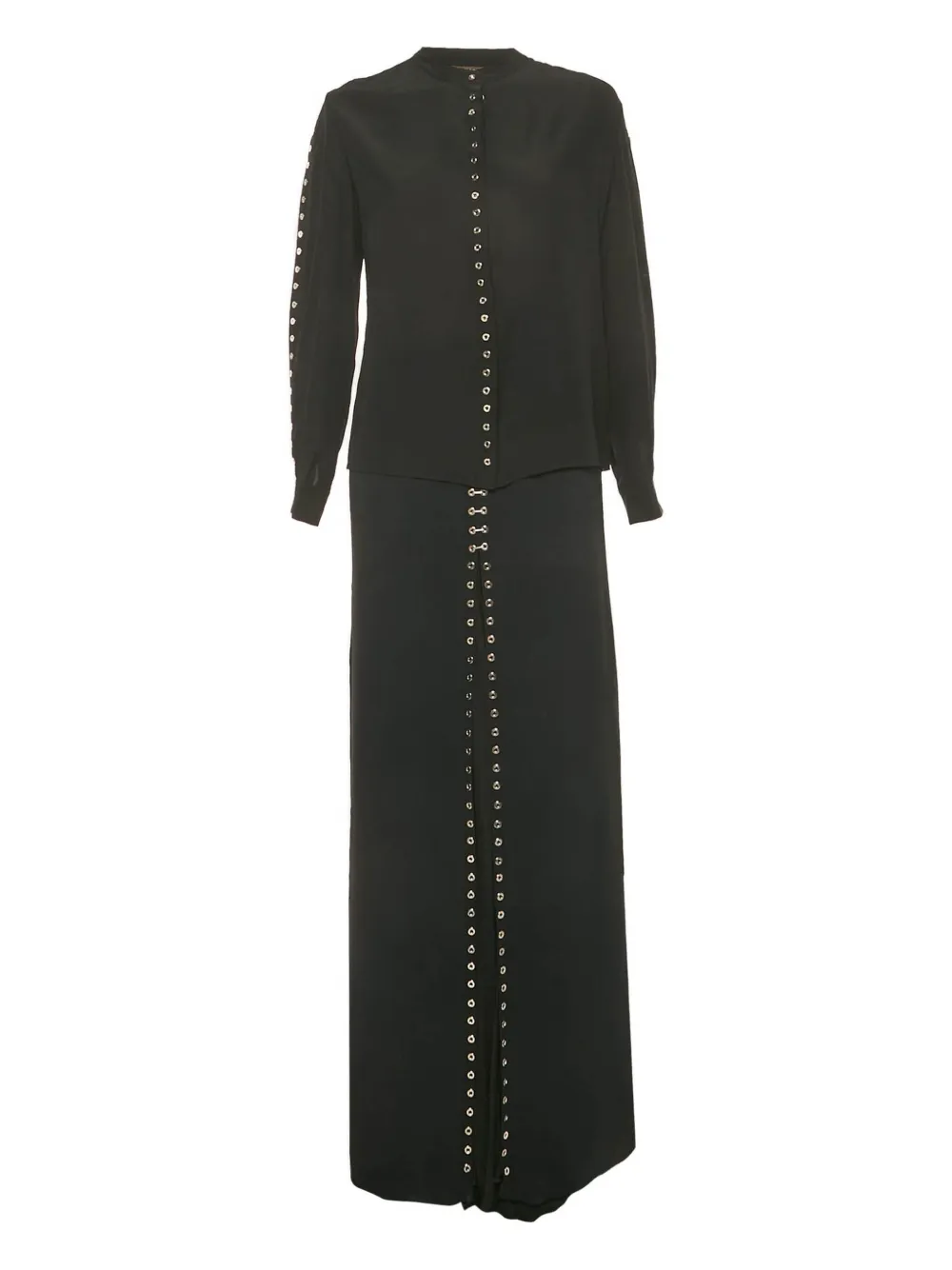 Pre-owned Roberto Cavalli Eyelet-detail Silk Suit In Black
