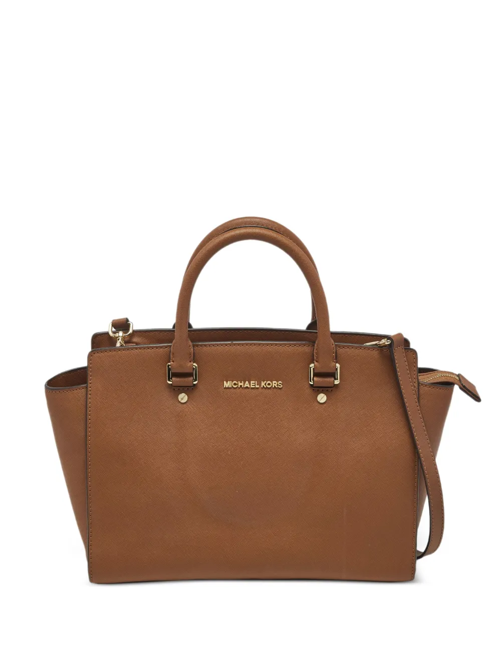 Pre-owned Michael Michael Kors Leather Satchel Bag In Brown