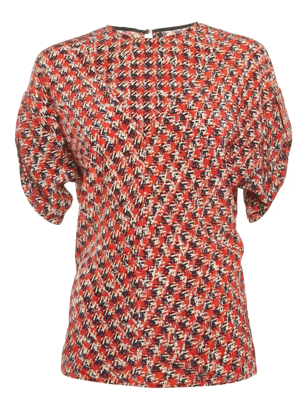 Louis Vuitton Pre-Owned abstract-print silk top | Red | Image 1