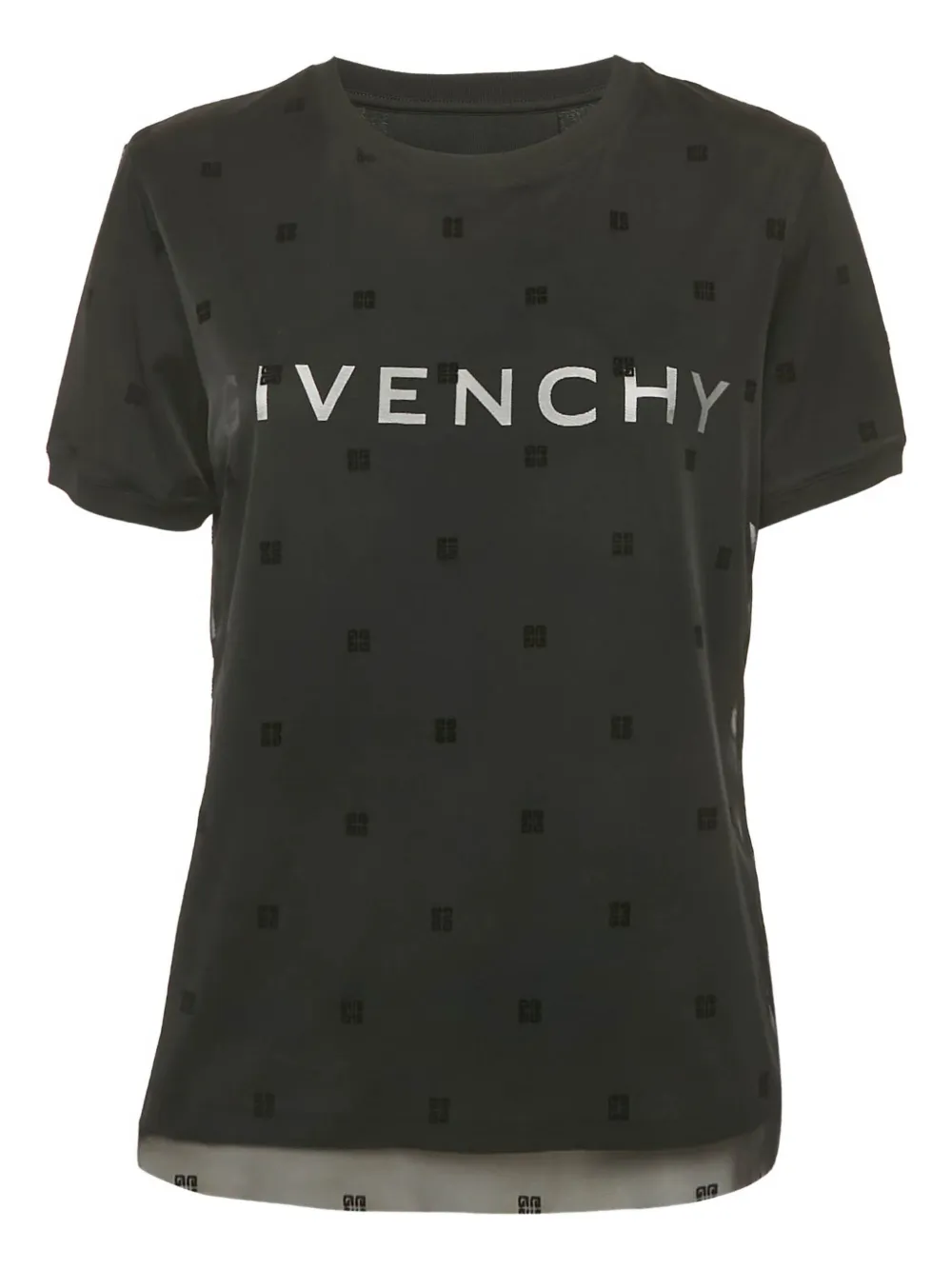 Givenchy Pre-Owned playera a capas con logo estampado | negro | Image 1