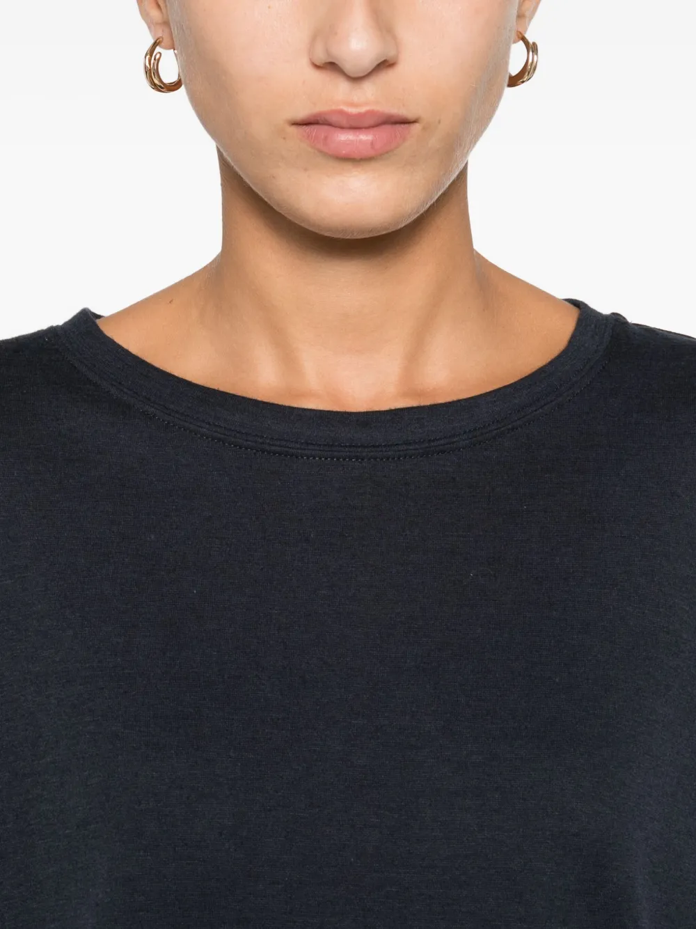 Majestic Cotton-cashmere Blend Sweater With Relaxed Fit In Blue
