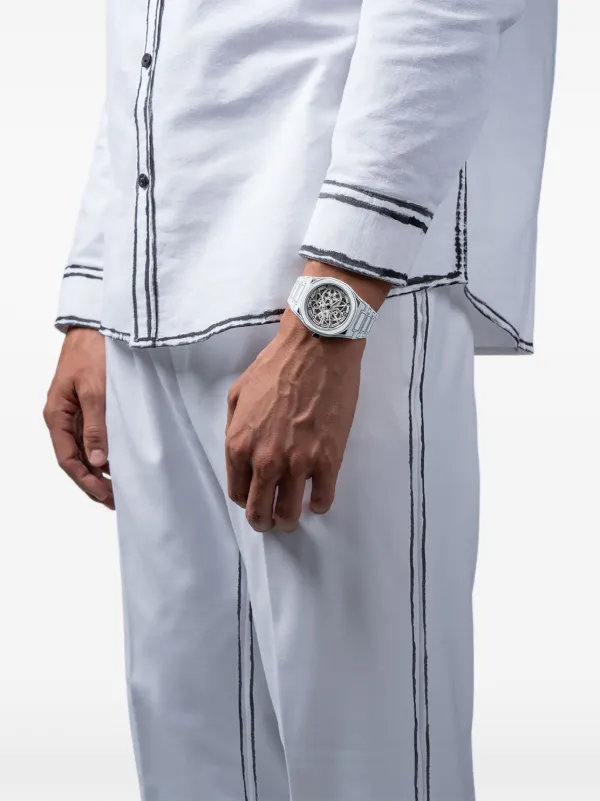 D1 Milano Skeleton Sketch 40.5MM | White | FARFETCH