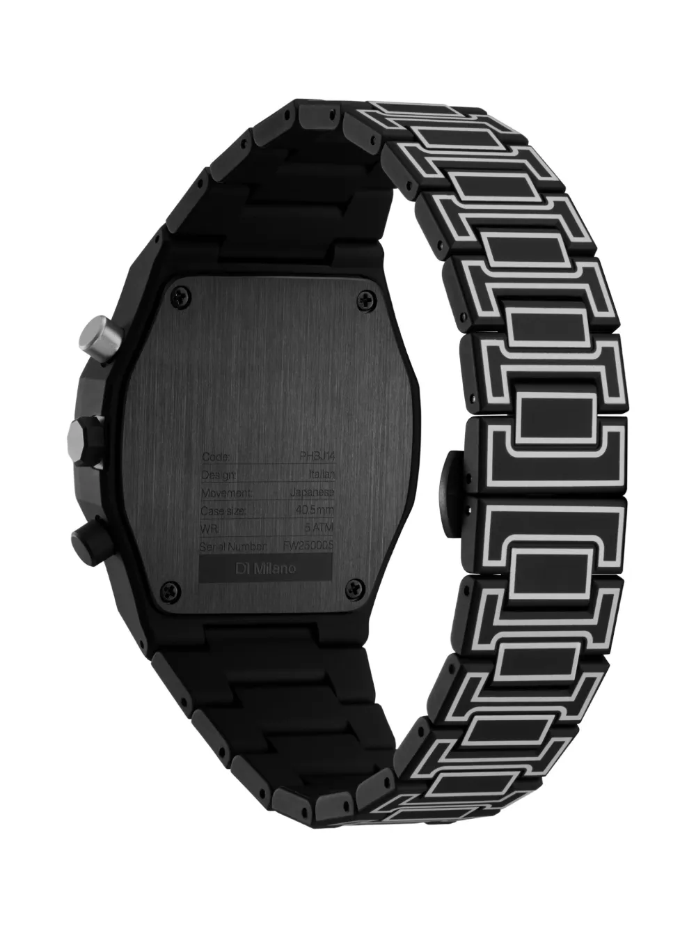 D1 Milano Polycarbonate Skeleton Chronograph 40.5mm In Silver