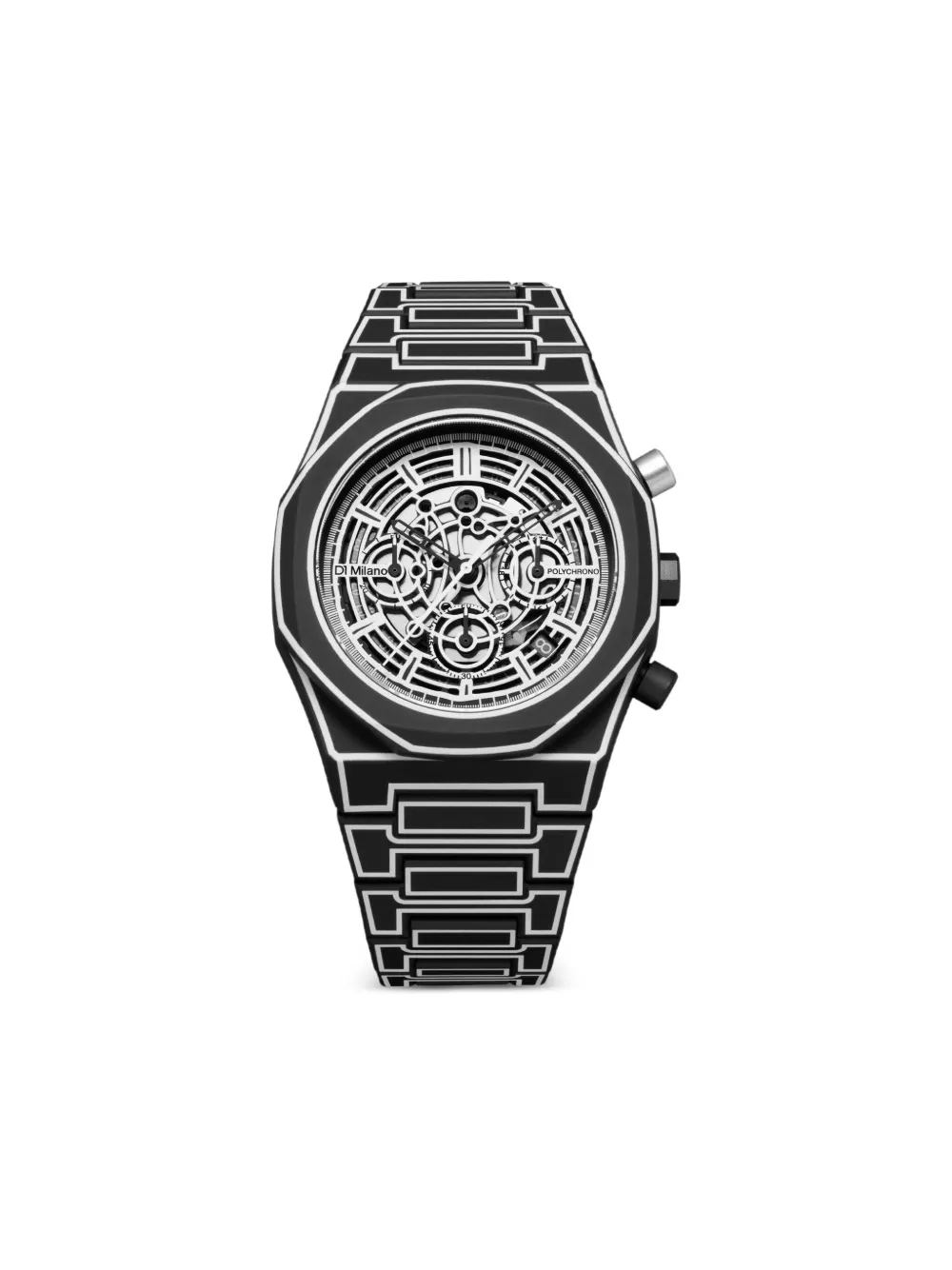 D1 Milano Polycarbonate Skeleton Chronograph 40.5mm | Black | Image 1