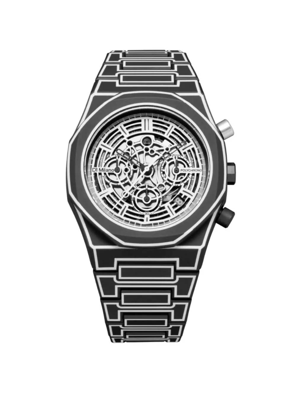 D1 Milano Polycarbonate Skeleton Chronograph 40,5mm - Nero
