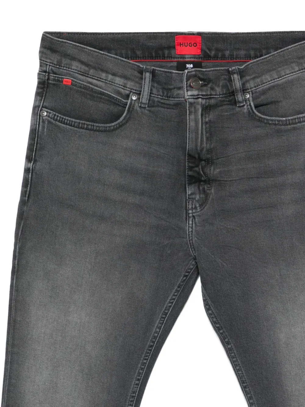 HUGO Stretch-katoenen jeans Grijs