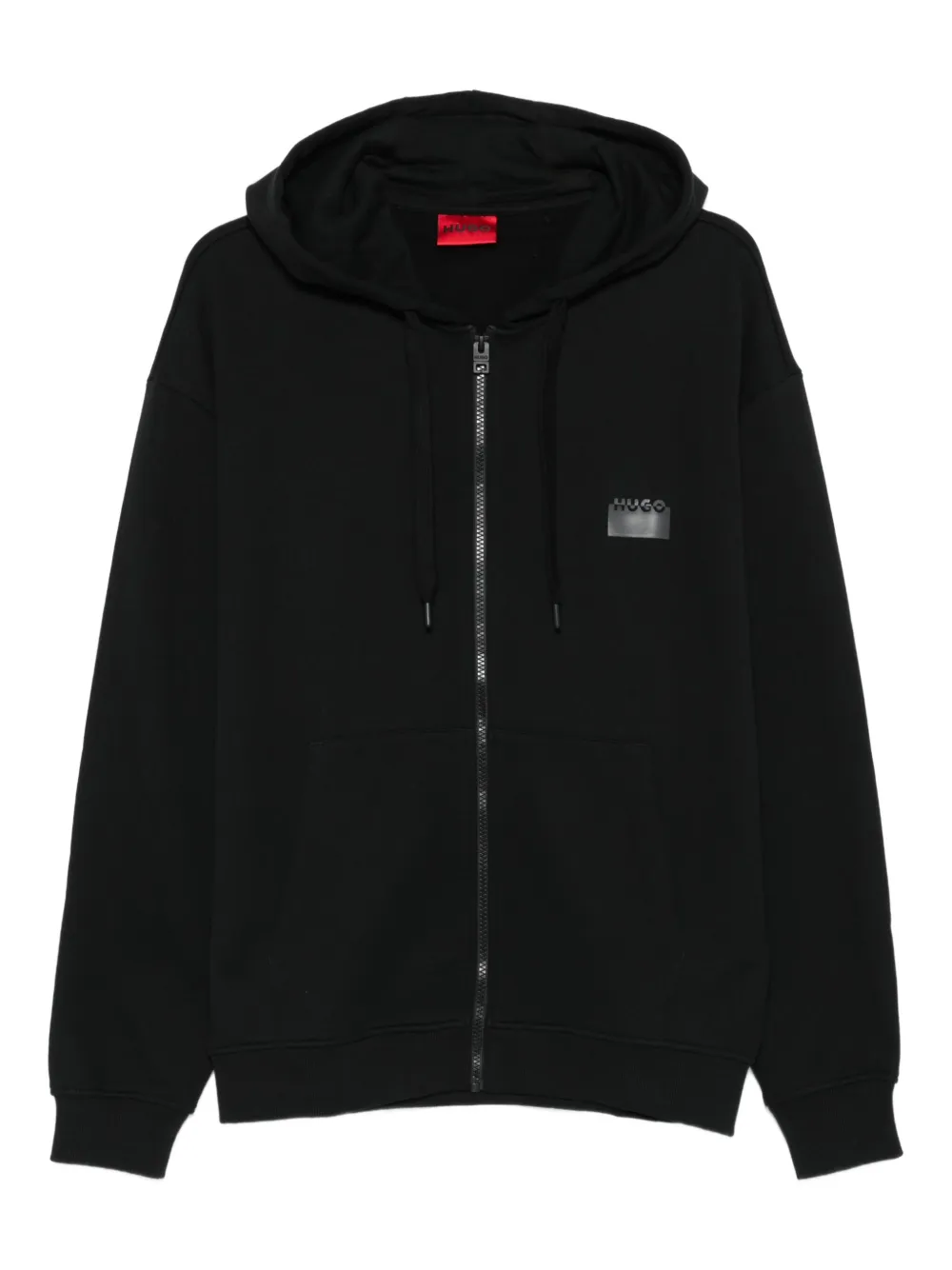 HUGO zip-up hoodie | Black | Image 1