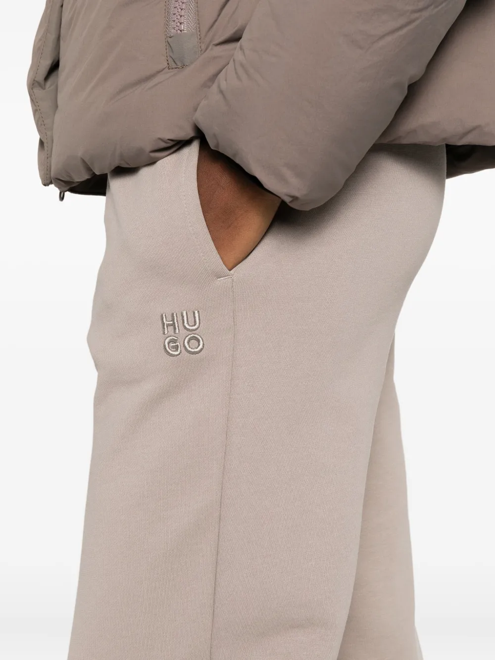 HUGO Straight trainingsbroek Beige