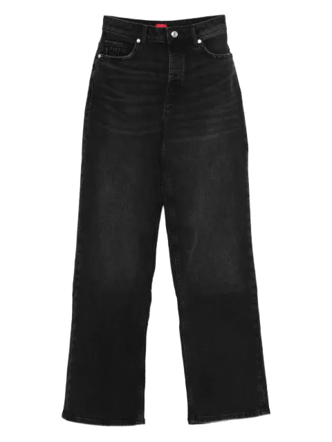 HUGO logo-patch straight jeans