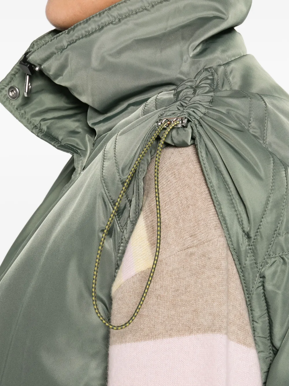 Pinko Sleeveless Zip-front Gilet In Green