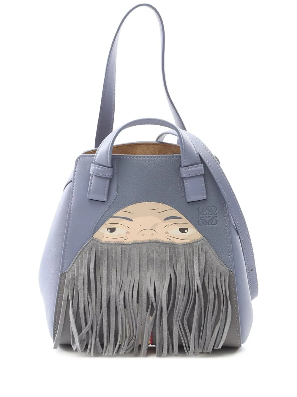 Pre-owned Loewe 2023-2025 Studio Ghibli Howls Moving Castle Markl Leather Hammock Nugget Bag Satchel In Blue