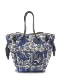 Loewe Pre-Owned 2015-2025 William de Morgan Small Canvas Flamenco Knot tote bag - Blue