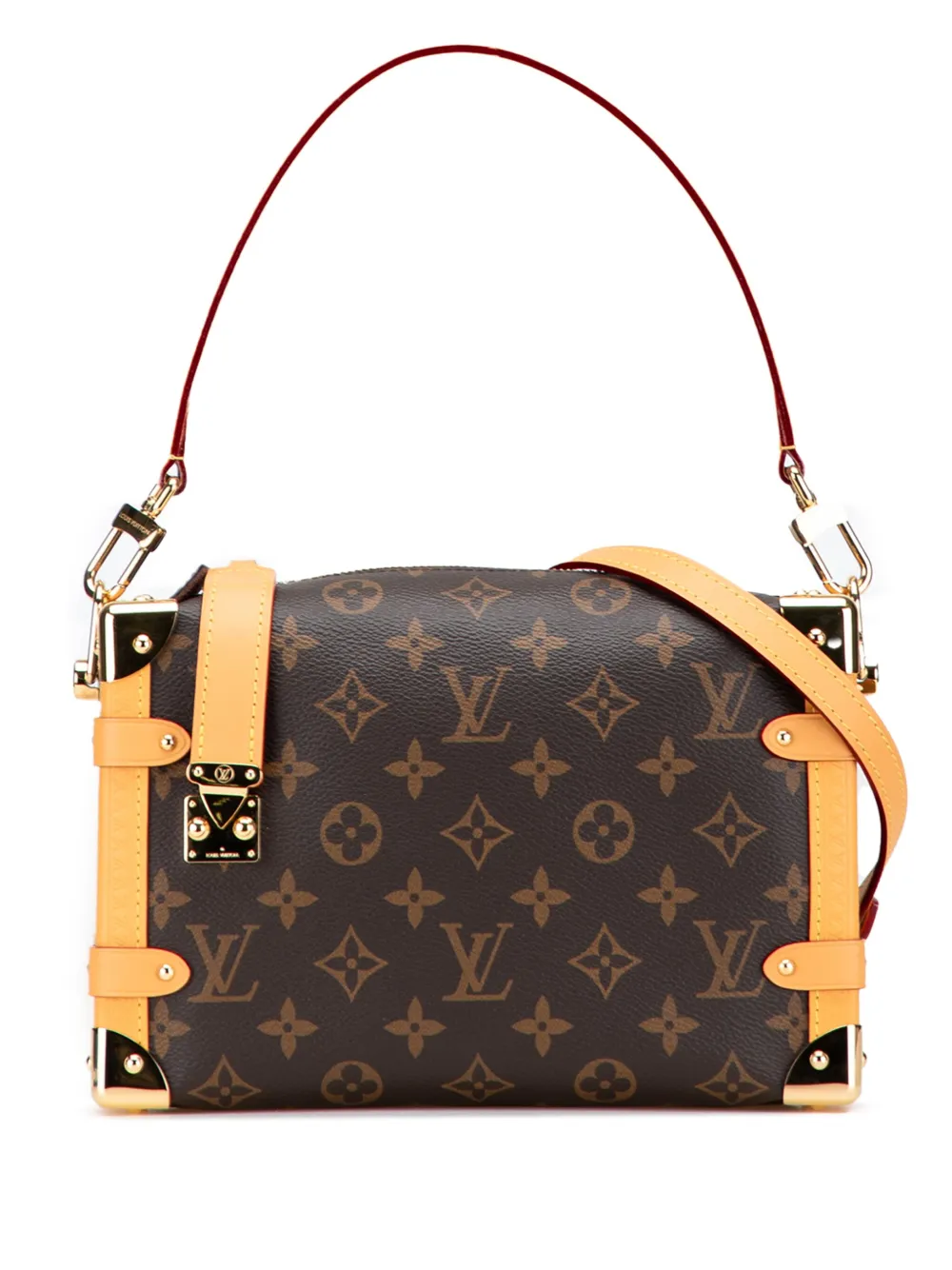 Louis Vuitton Pre-Owned 2021-2025 モノグラム サイド トランク MM サッチェルバッグ - ブラウン Louis Vuitton Pre-Owned 2021-2025 モノグラム サイド トランク MM サッチェルバッグ - ブラウン