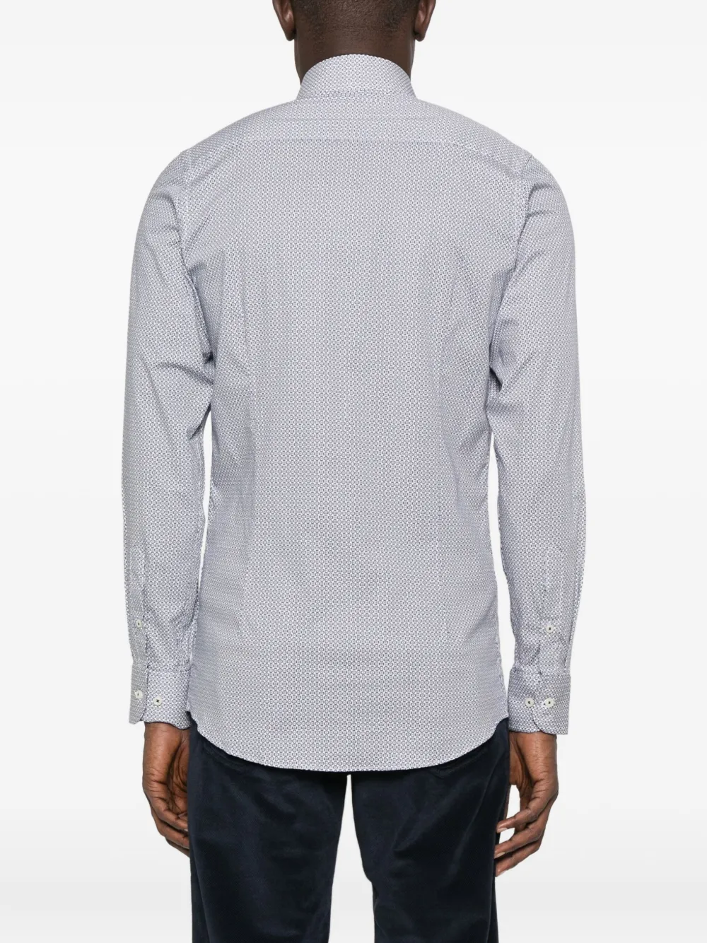 Sand Geometric-print Shirt In Blue
