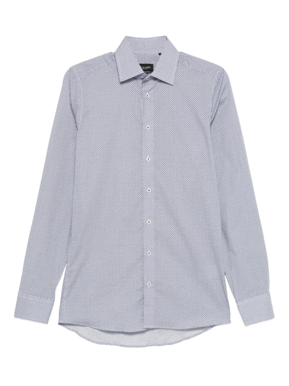 Sand geometric-print shirt | Blue | Image 1
