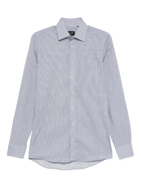 Sand geometric-print shirt