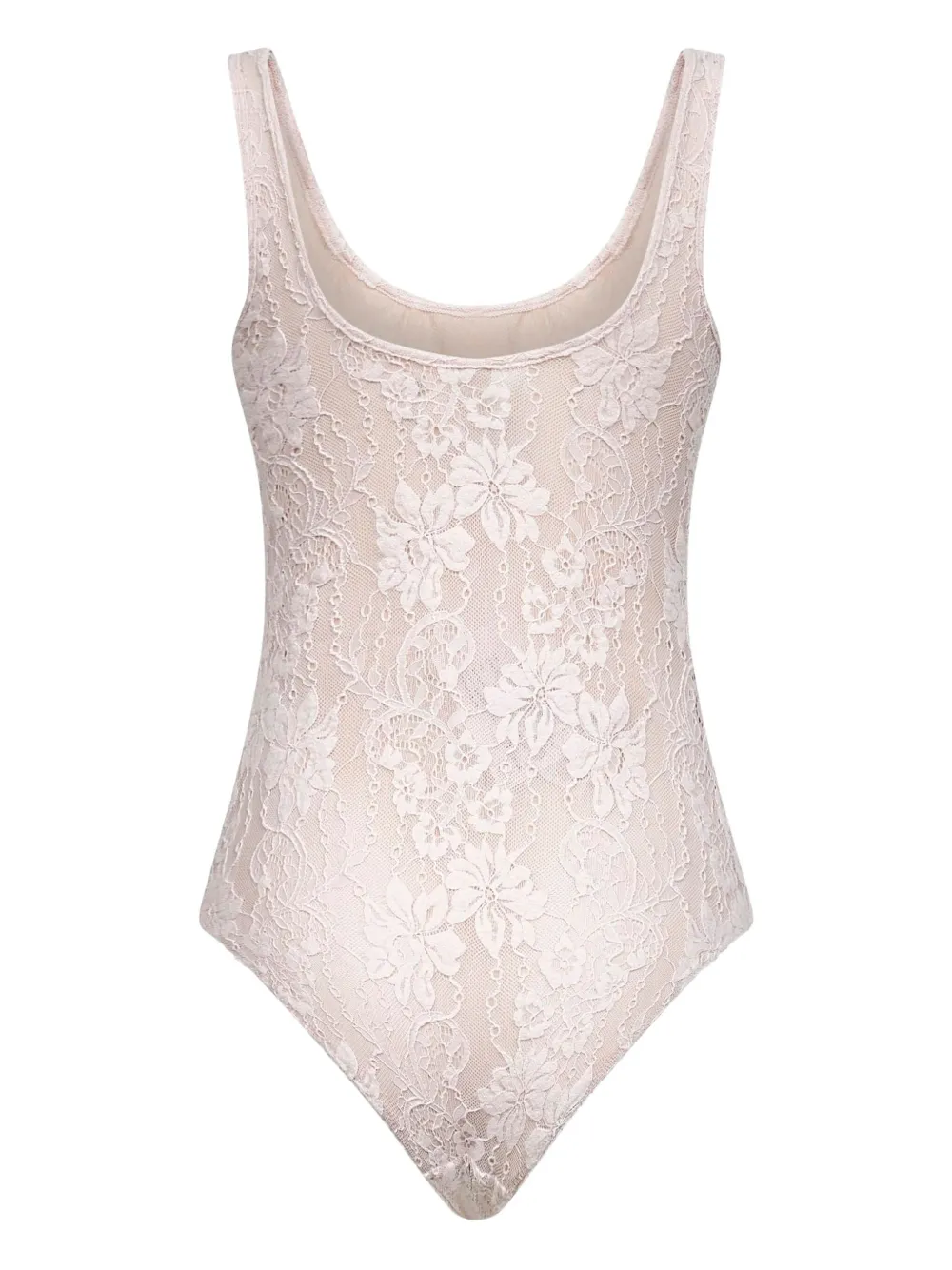 Zimmermann Floral-lace Bodysuit In Neutral