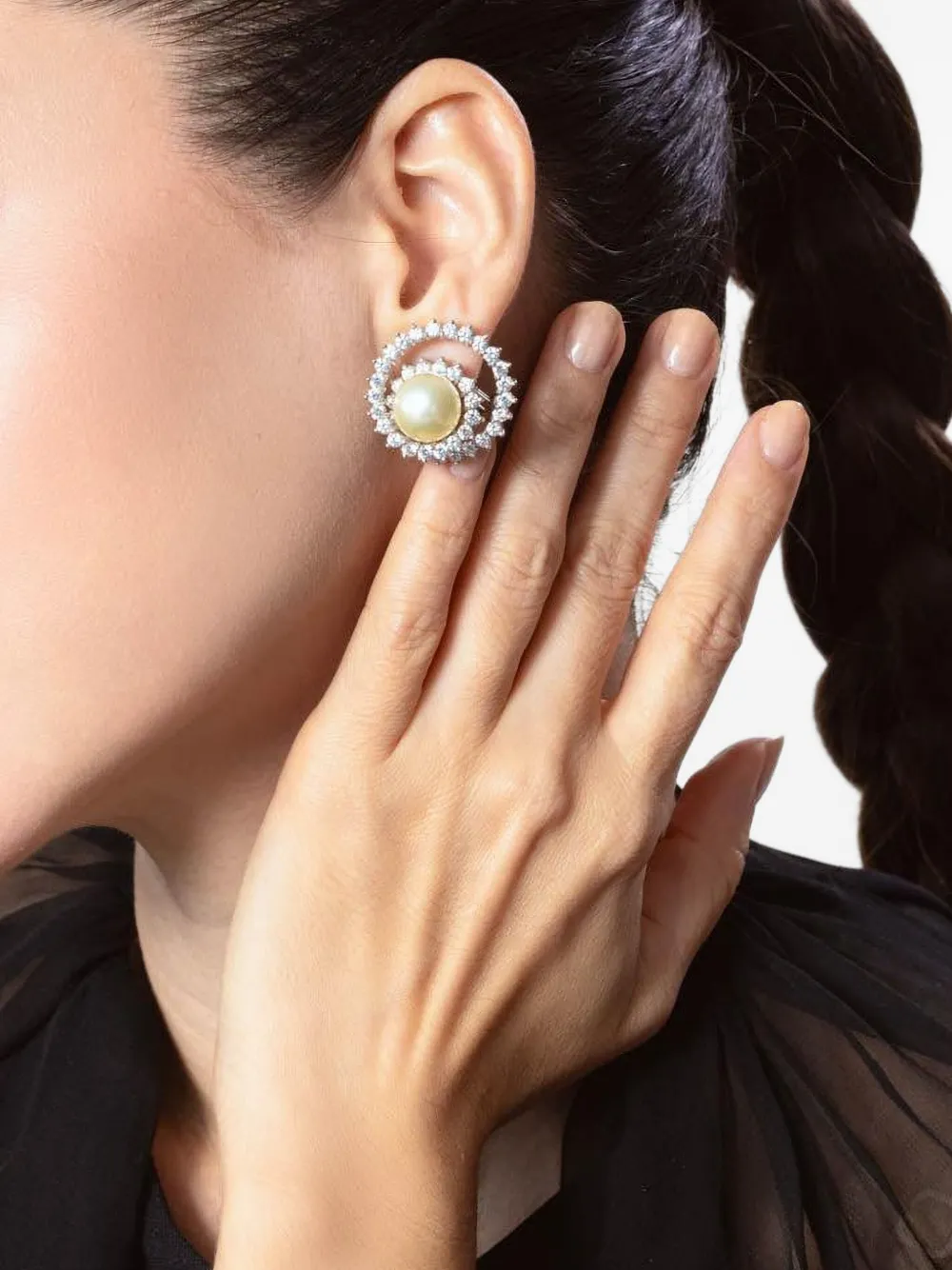 Fantasia by Deserio aretes con perla | dorado | Image 1