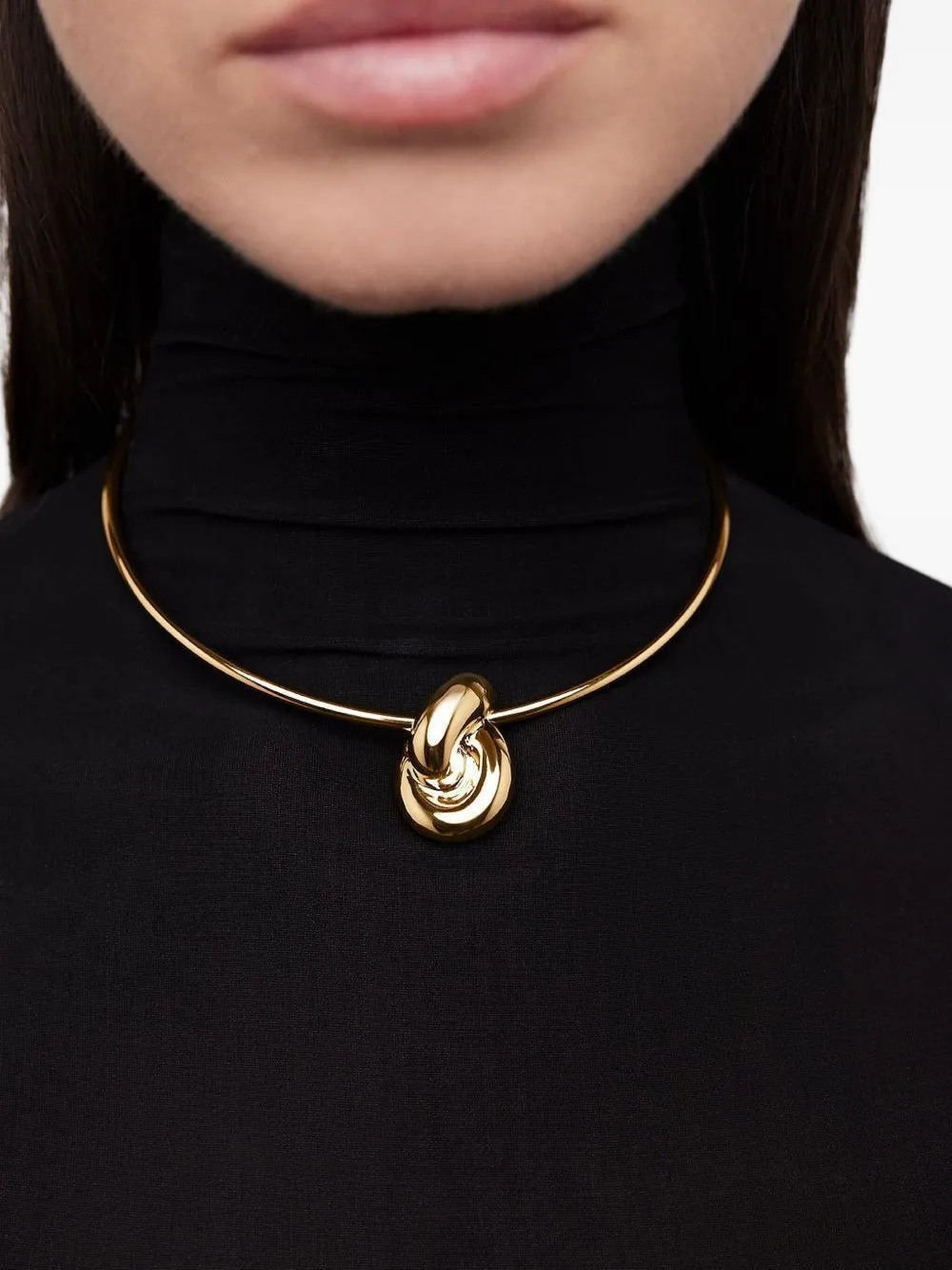 Jennifer Fisher Knot-detail Choker Necklace In Gold