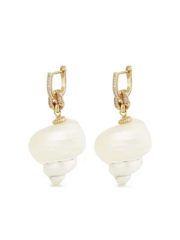 Gas Bijoux シェル ドロップ ピアス | ゴールドトーン | FARFETCH JP