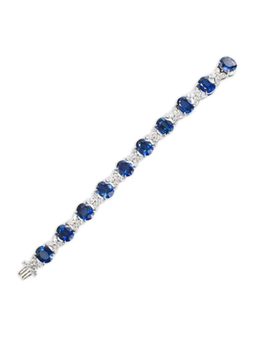 Fantasia By Deserio Sapphire Tennis Bracelet In Metallic