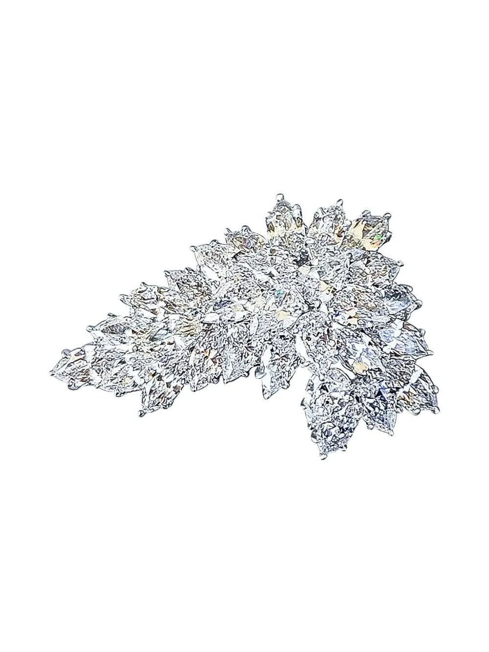 Fantasia By Deserio Crystal Brooch In Metallic