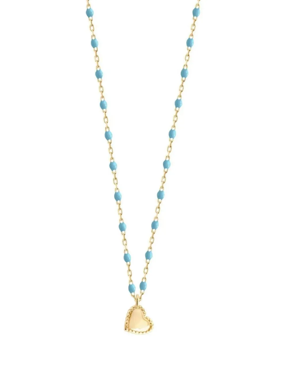 Gigi Clozeau 18k Yellow Gold Lucky Heart Beaded Necklace In Gold