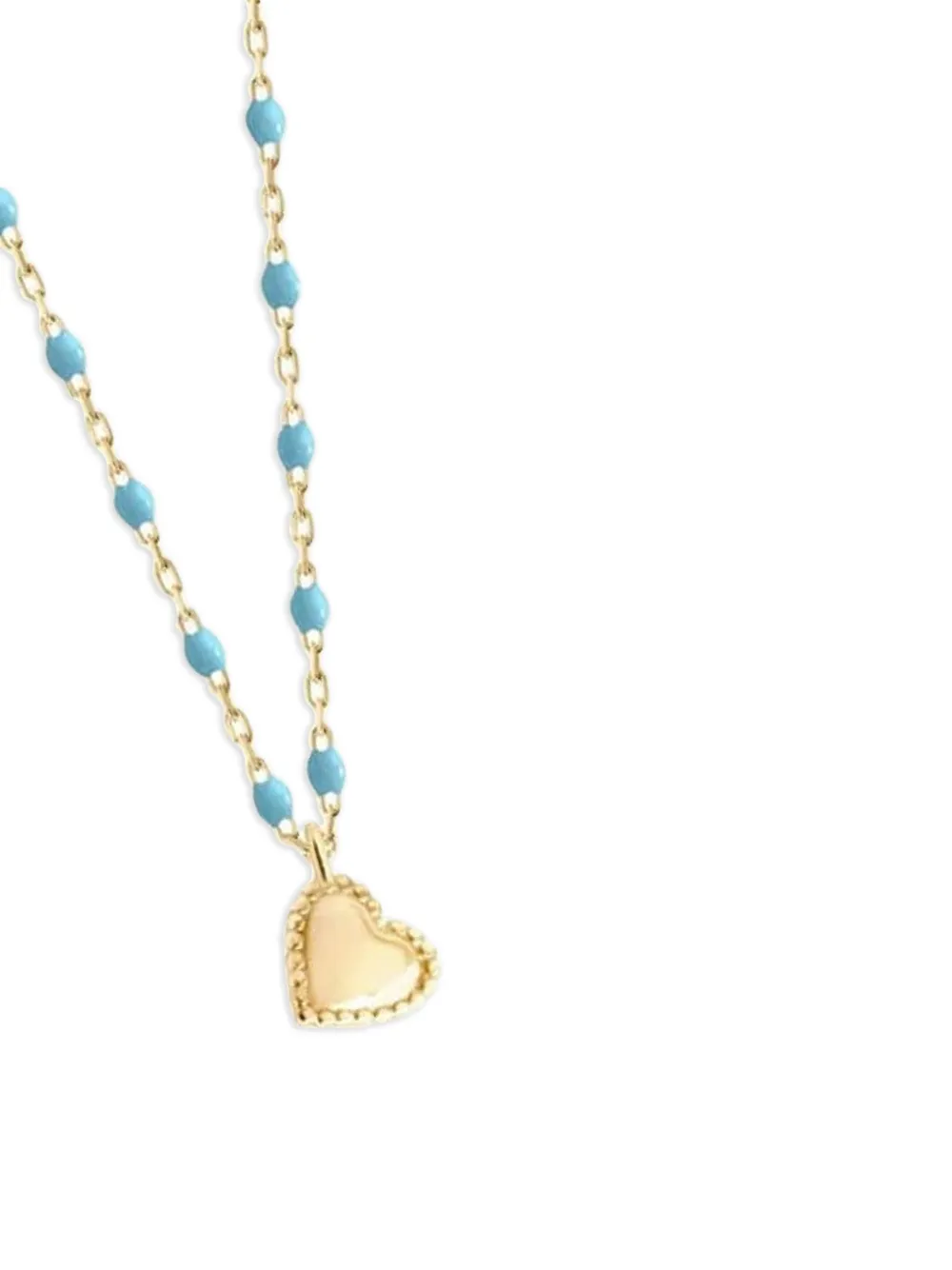 Gigi Clozeau 18k Yellow Gold Lucky Heart Beaded Necklace In Gold