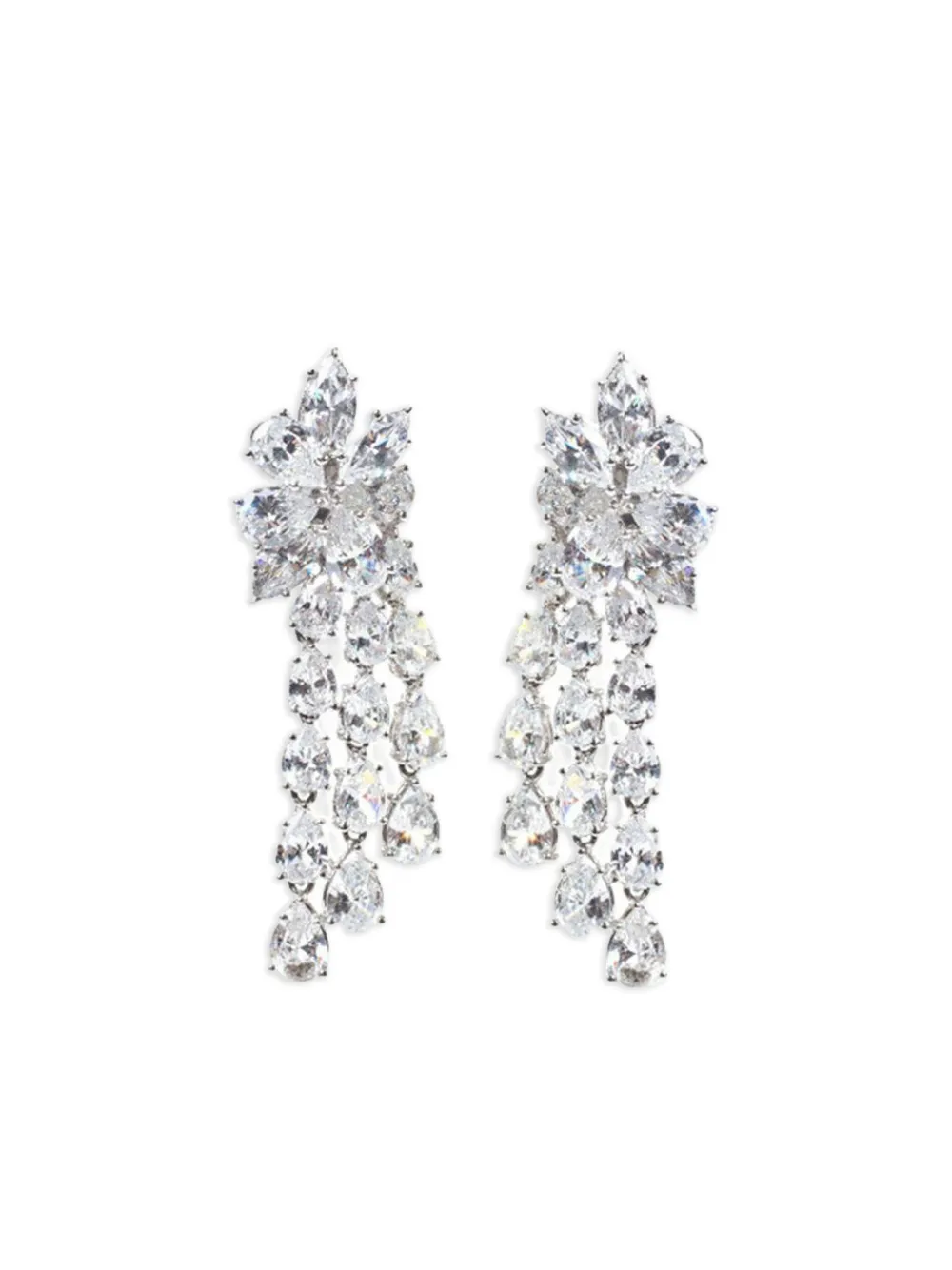 Fantasia by Deserio Shooting Star cluster-drop earrings | Silver | Image 1