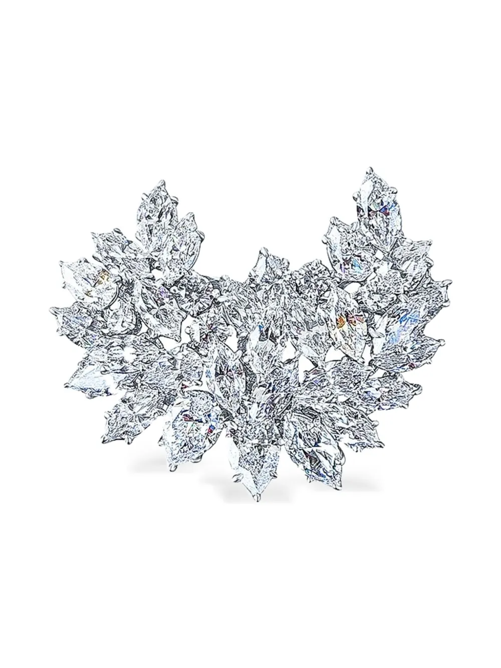 Fantasia by Deserio Broche met diamant - Zilver