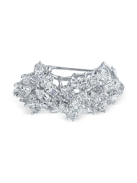 Fantasia by Deserio crescent diamond brooch