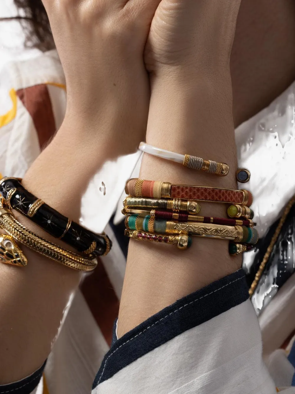 Gas Bijoux Zanzibar cord bracelet - Goud