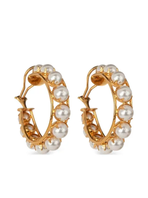 Bounkit Jewelry aretes en oro amarillo de 14kt con perla Akoya