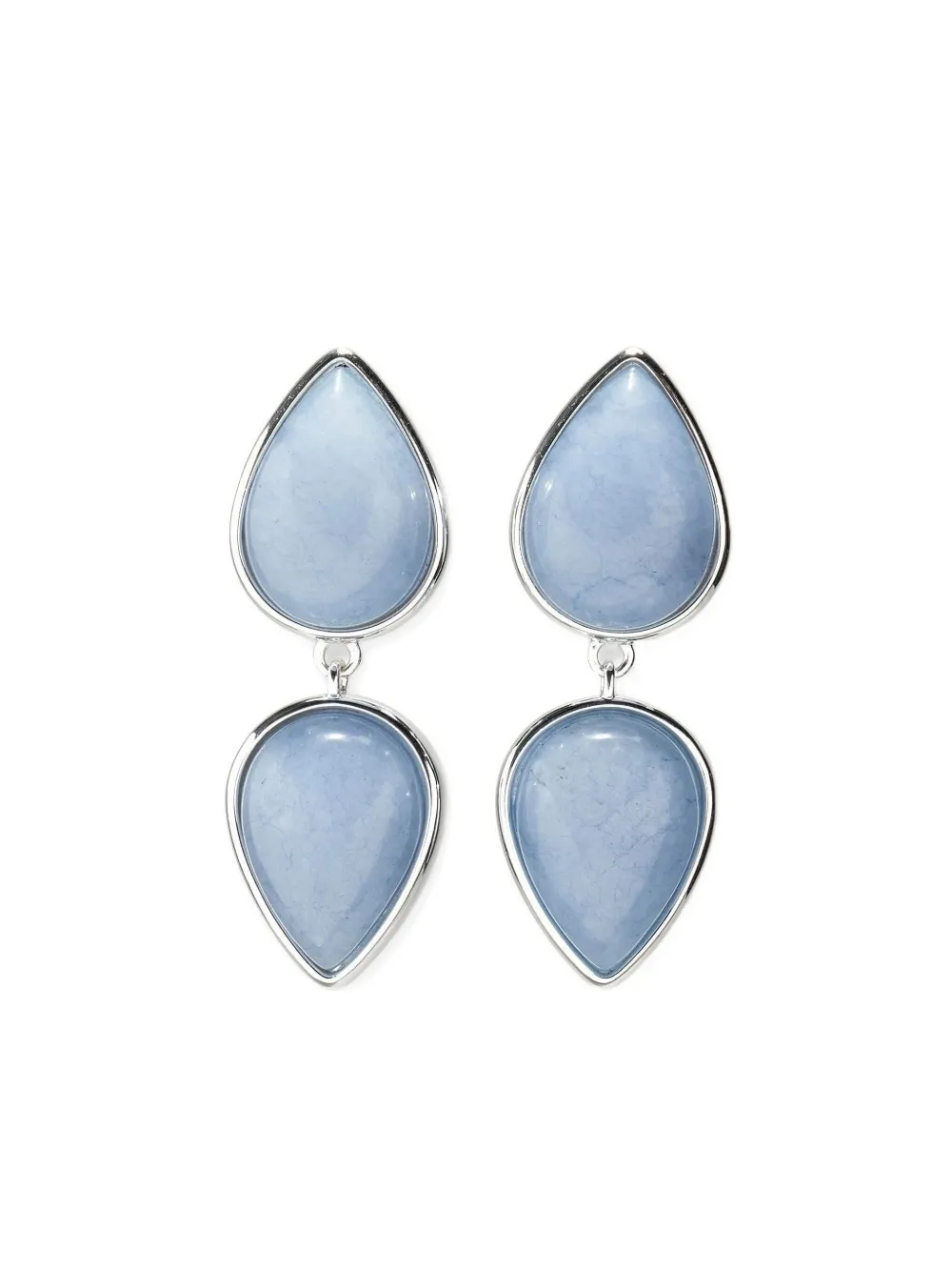 Lizzie Fortunato Electra Teardrop Stone Earrings In Gray