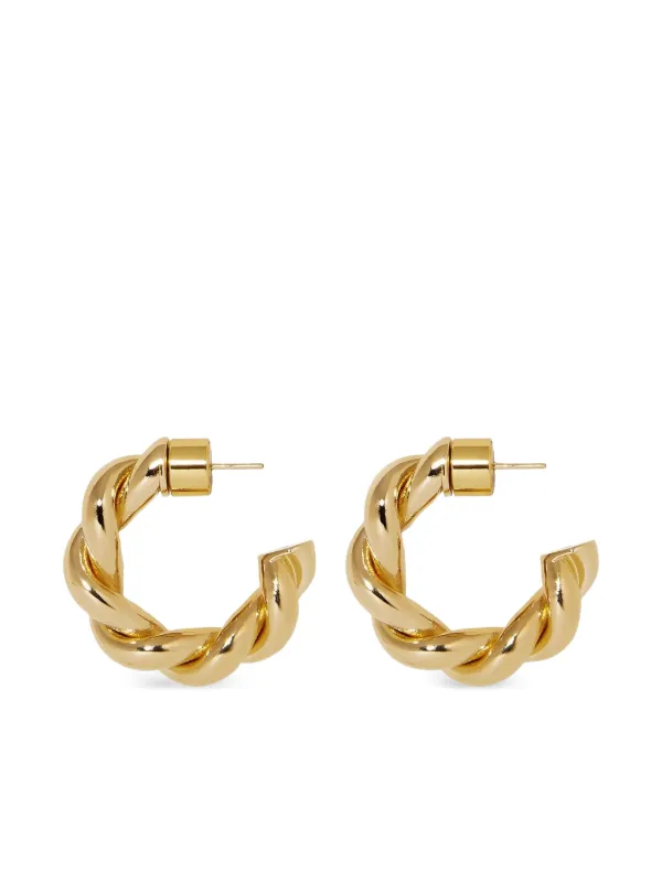 Jennifer Fisher Twisted Lilly Huggie Earrings in Gold