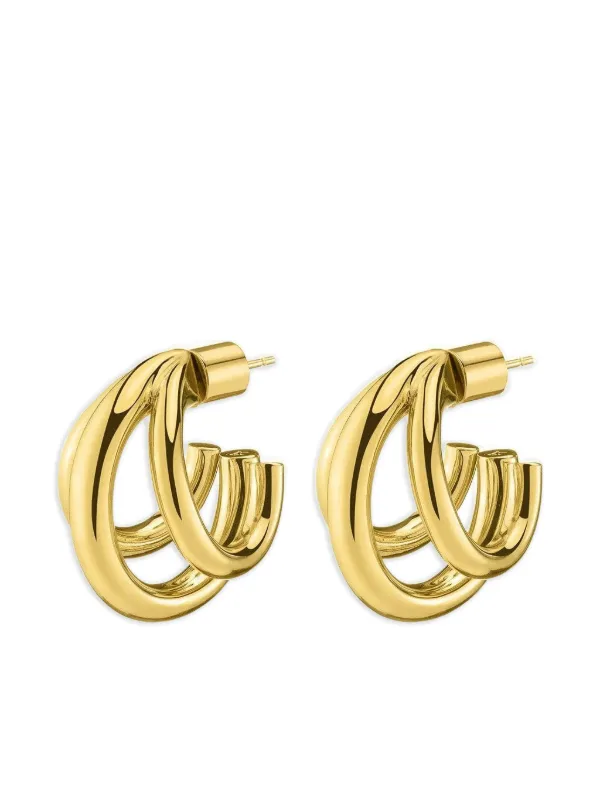 Jennifer Fisher Triple Lilly Huggie Earrings in Gold