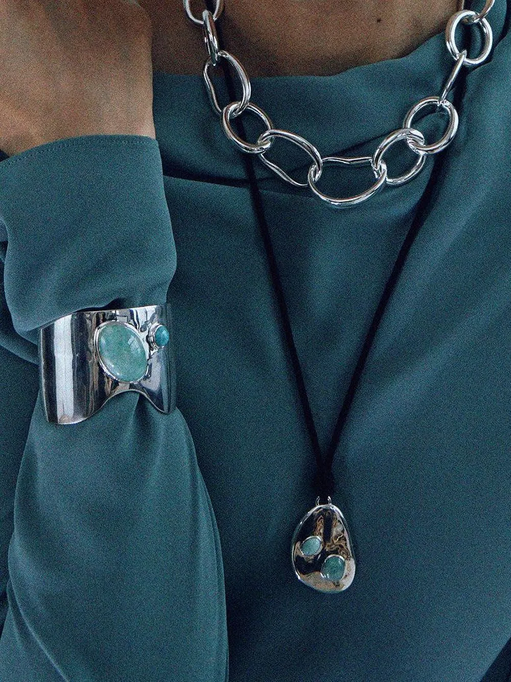 Lizzie Fortunato Lulu halsketting met hanger - Zwart