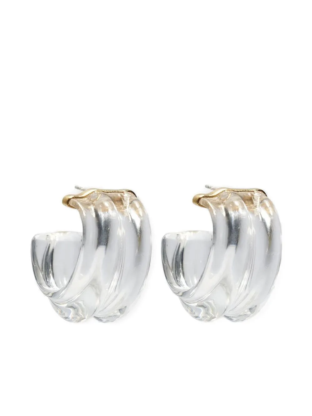 Lizzie Fortunato Sculpted Hoop Earrings In Metallic