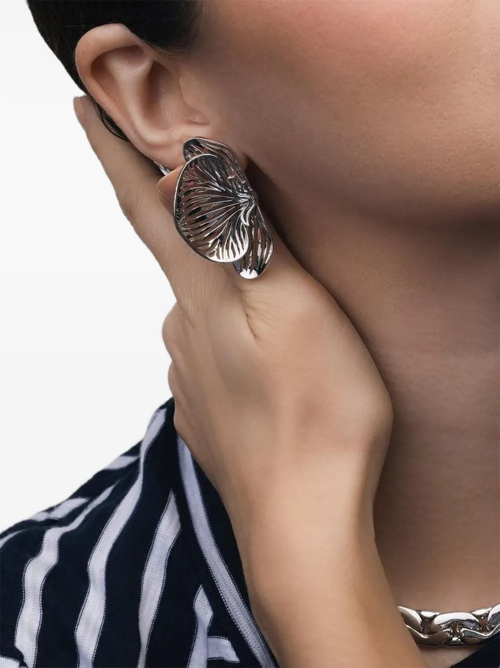 Jennifer Fisher Kleine Orchid oorbellen - Zilver