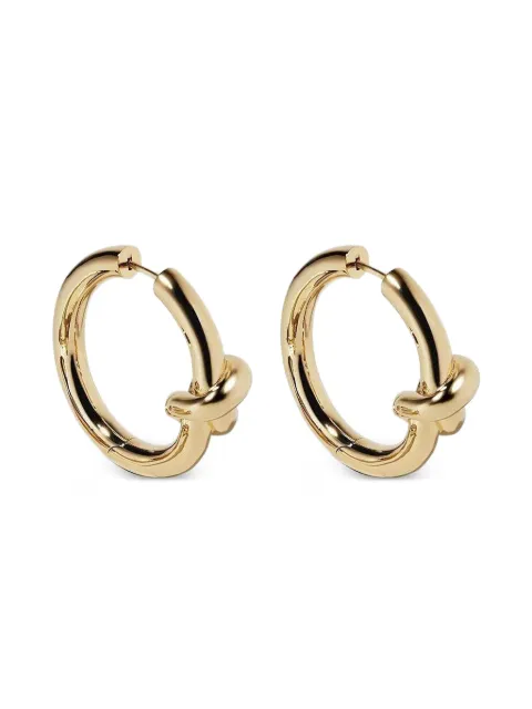 Jennifer Fisher  10K yellow gold plated Baby Knot hoop earrings