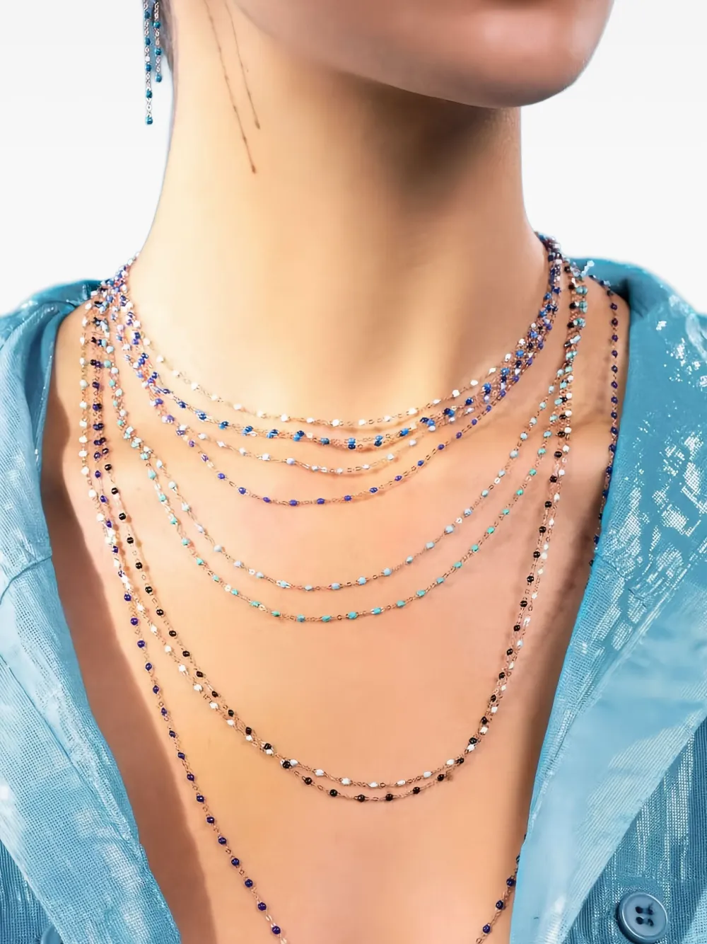 Gigi Clozeau 18k Yellow Gold Classic Gigi Turquoise Necklace In Gold