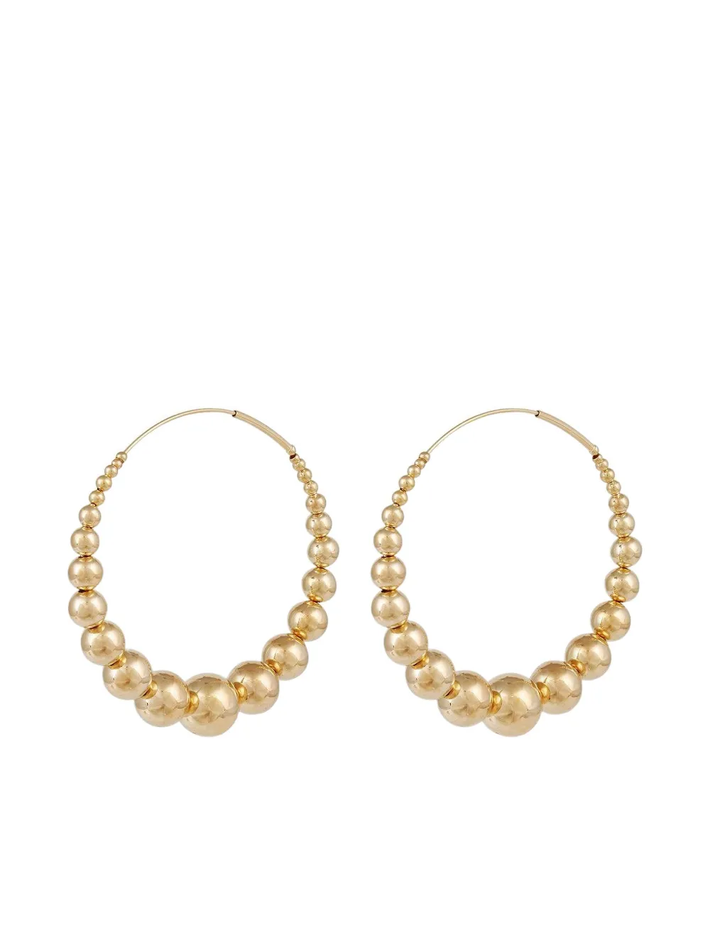 Gas Bijoux Orecchini a cerchio con perline - Oro